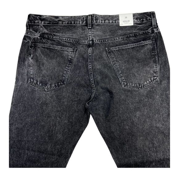 New Agolde Men US 38 Black Jeans Tapered Slim Fit Denim Washed Casual Cotton - Picture 10 of 14